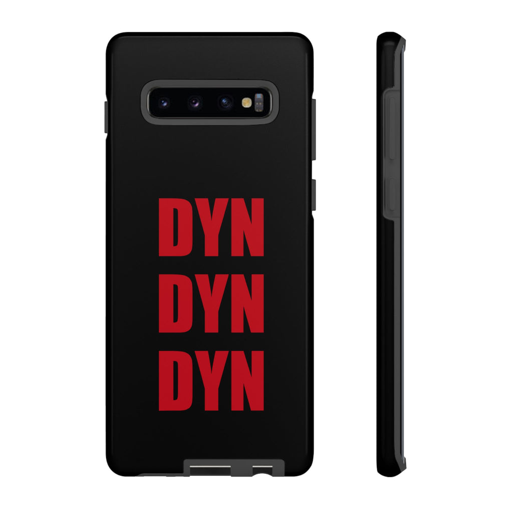 Vahva suojakuori puhelimelle, musta (DYN-teksti)