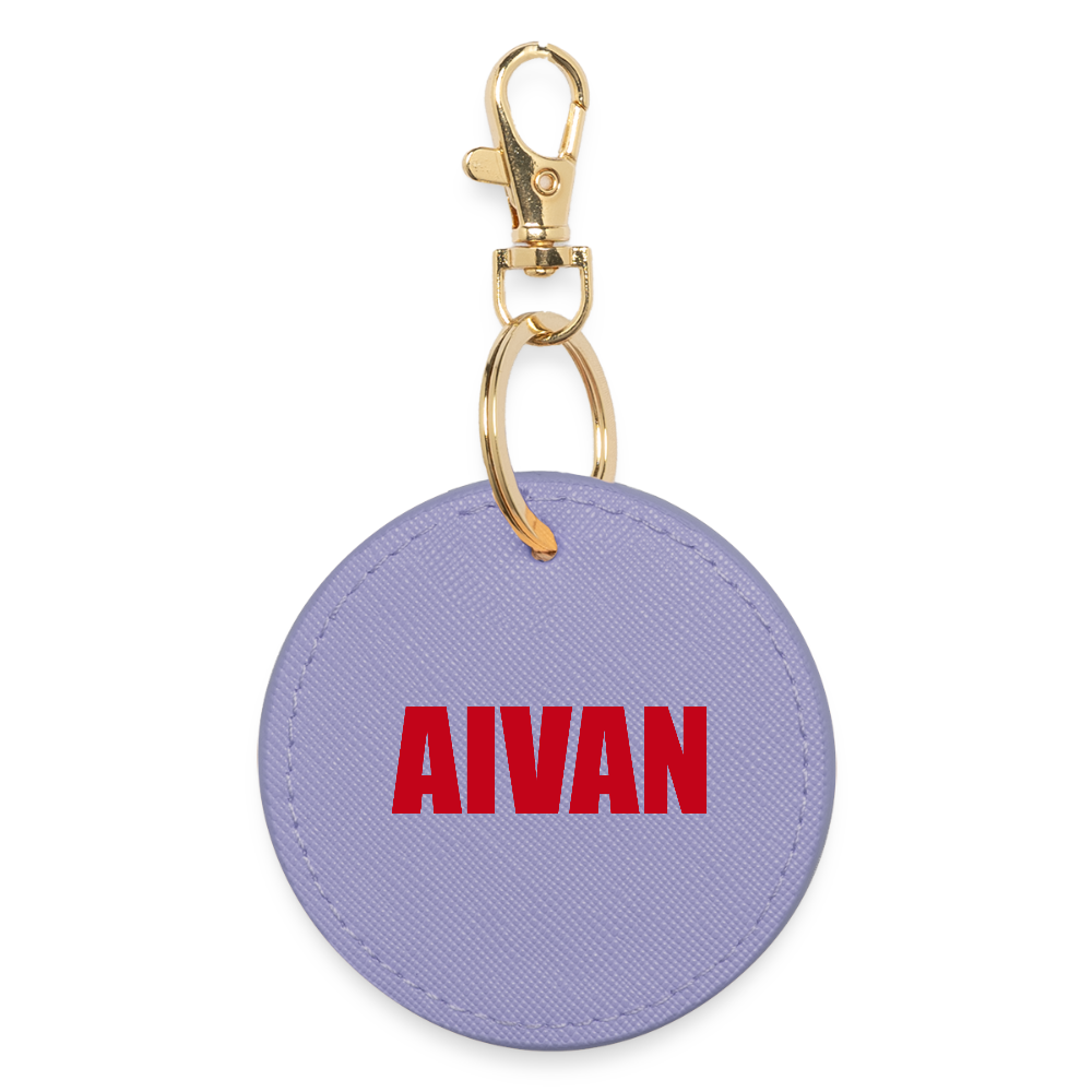 Avaimenperä, ympyrä (AIVAN-teksti) - lavender