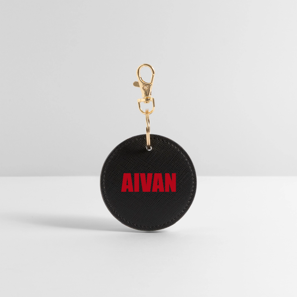 Avaimenperä, ympyrä (AIVAN-teksti) - black