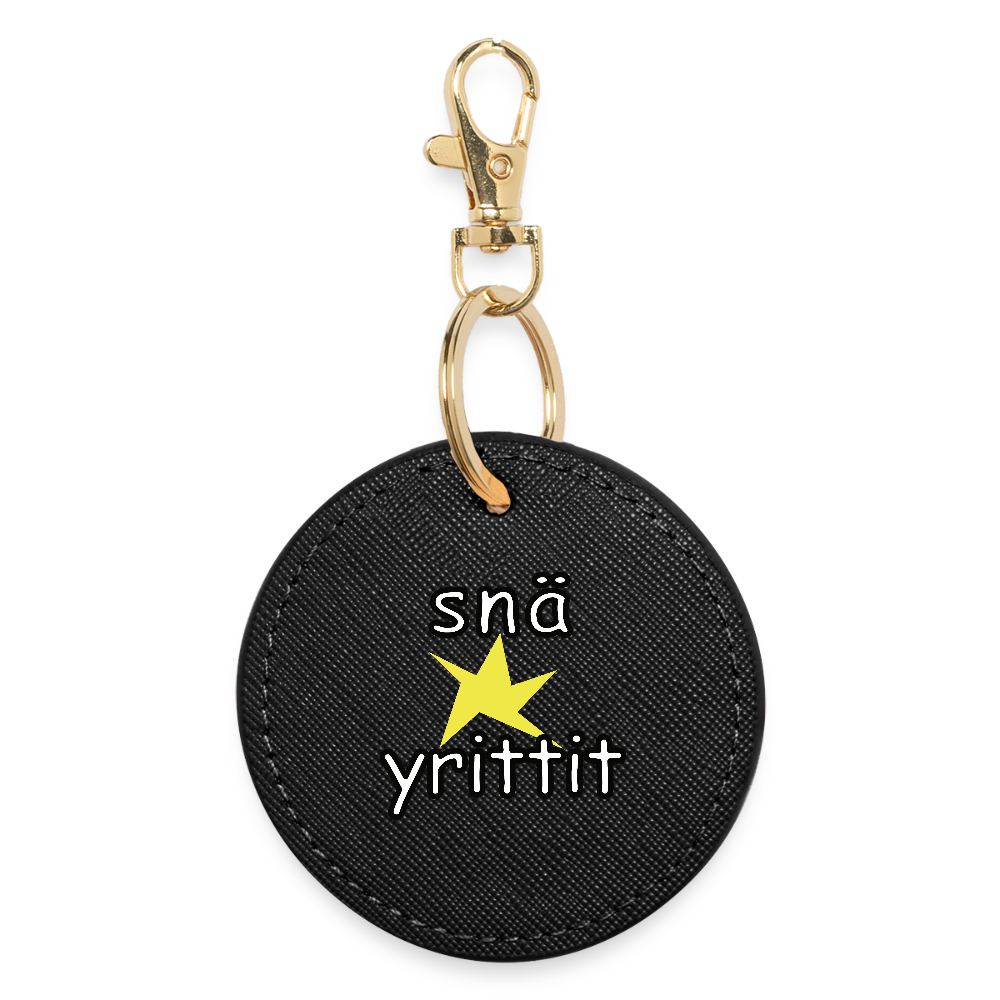 Avaimenperä, ympyrä (Snä yrittit) - black