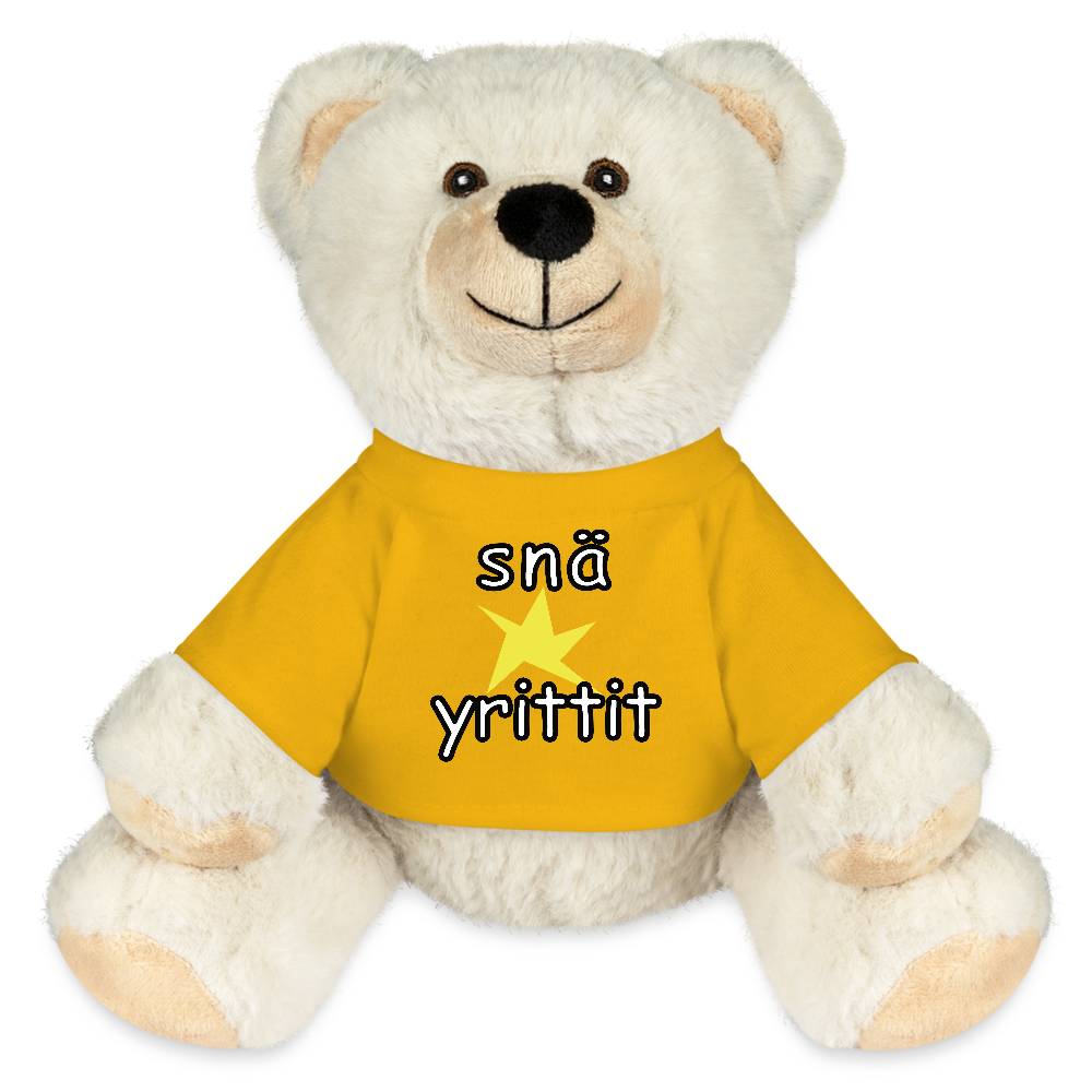 Pehmolelu, nalle (Snä yrittit) - sun yellow