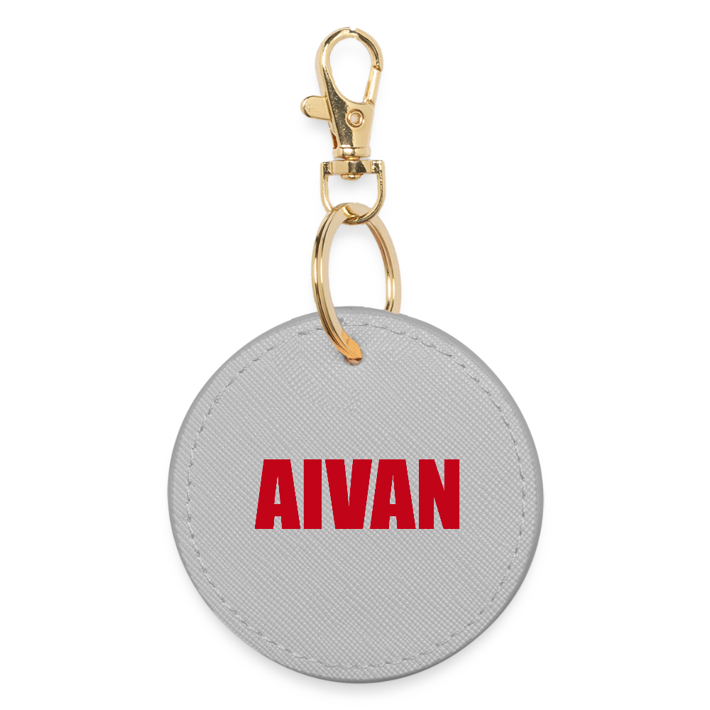 Avaimenperä, ympyrä (AIVAN-teksti) - grey