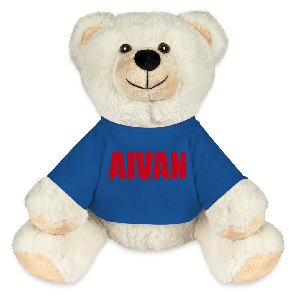 Pehmolelu, nalle (AIVAN-teksti) - royal blue