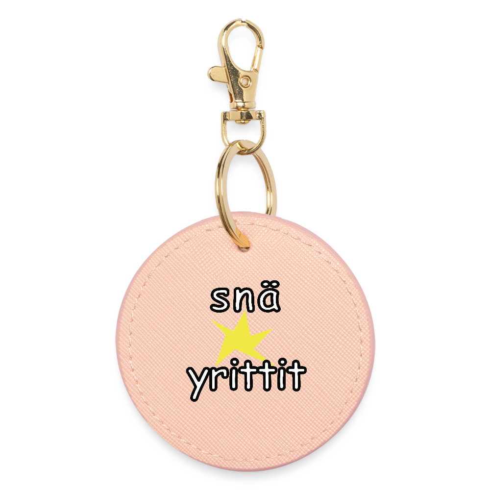 Avaimenperä, ympyrä (Snä yrittit) - light pink