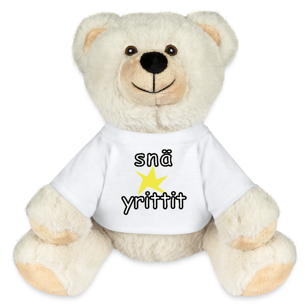 Pehmolelu, nalle (Snä yrittit) - white