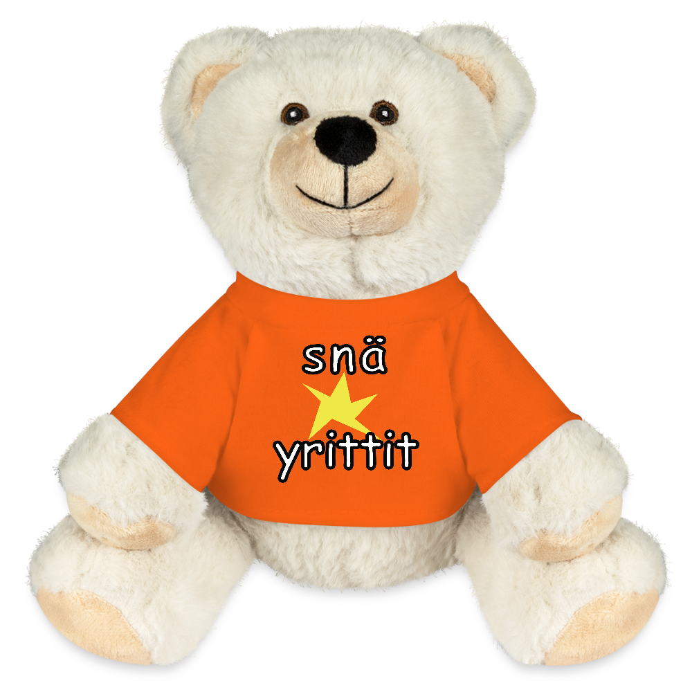 Pehmolelu, nalle (Snä yrittit) - golden orange