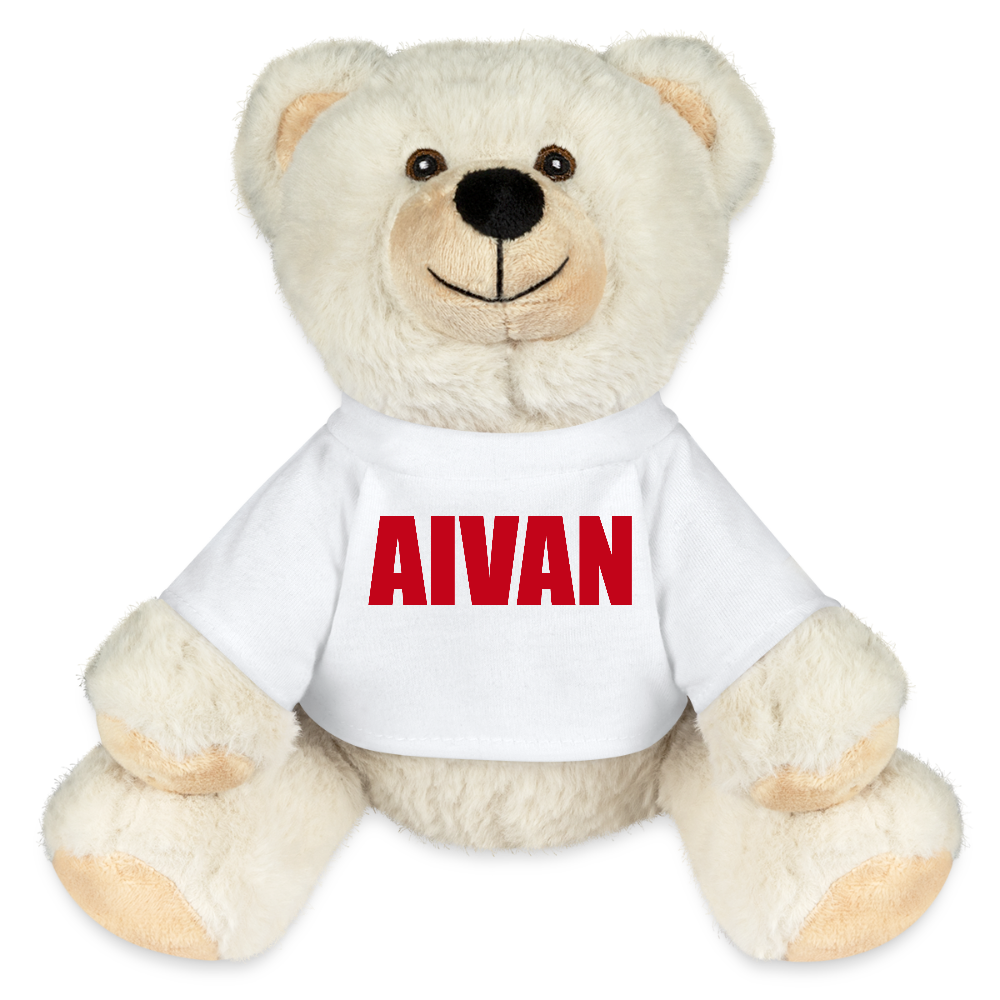 Pehmolelu, nalle (AIVAN-teksti) - white