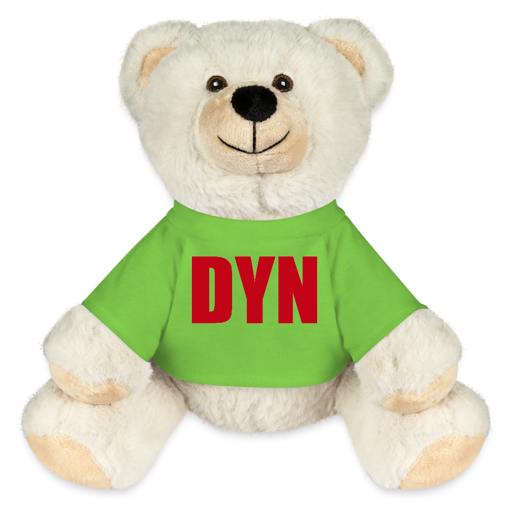 Pehmolelu, nalle (DYN-teksti) - light green
