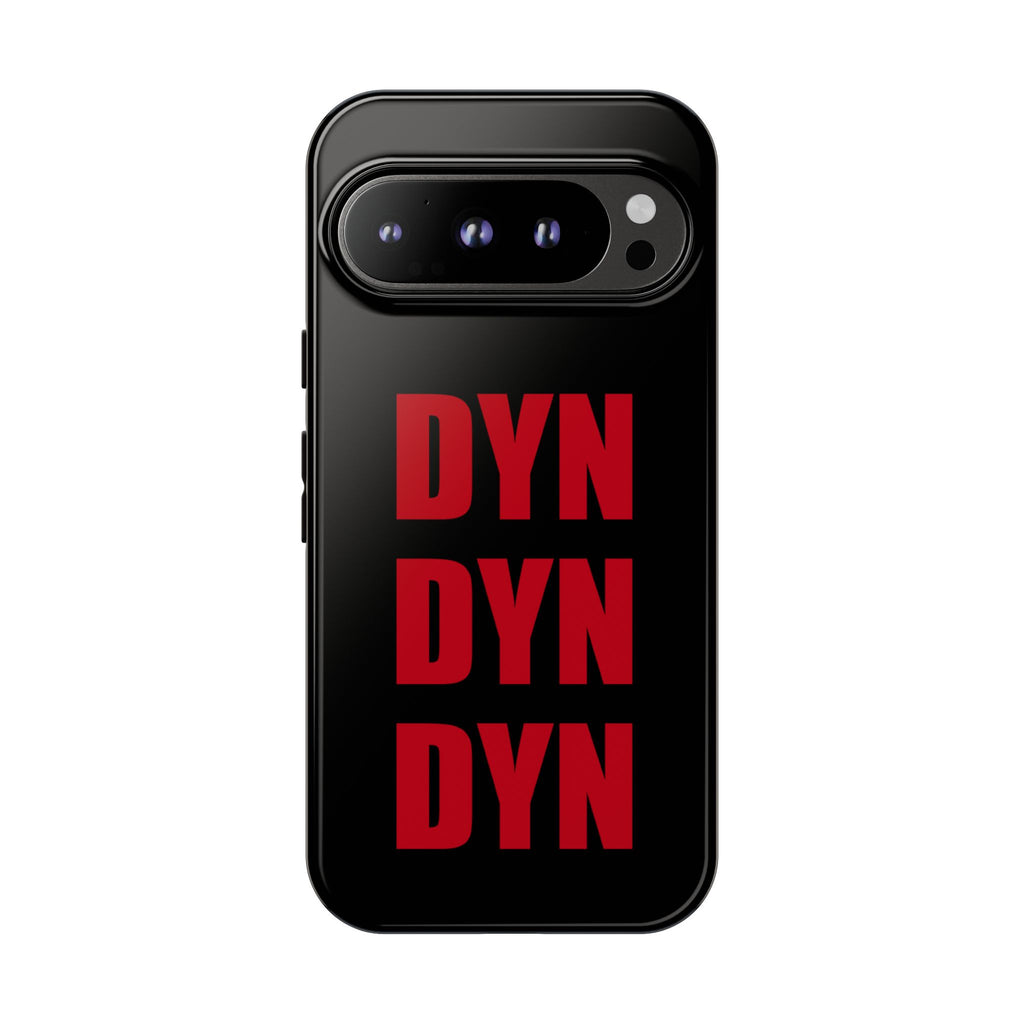Vahva suojakuori puhelimelle, musta (DYN-teksti)